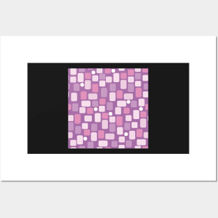 pink and purple rectangles Posters and Art